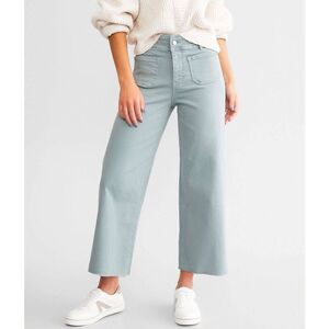 Mica Los Angeles Cropped Wide Leg Stretch Pant Mint Green